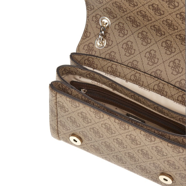 Tasche Noelle 4G-Logo Latte Brown, Farbe: cognac, Marke: Guess, EAN: 0190231786450, Abmessungen in cm: 27x16x7, Bild 7 von 7