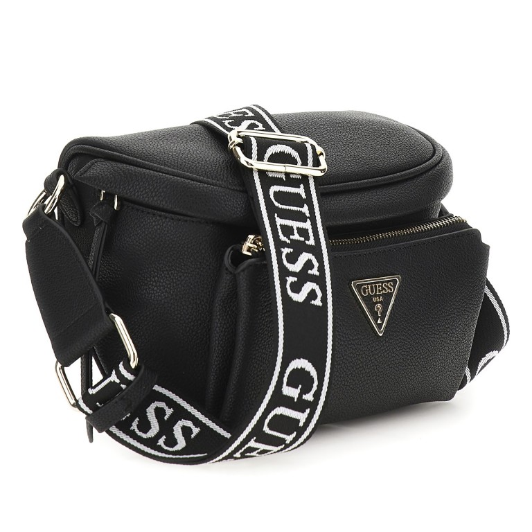 Umhängetasche Power Play Slingbag Black, Farbe: schwarz, Marke: Guess, EAN: 0190231813309, Abmessungen in cm: 22x16x11.5, Bild 2 von 6