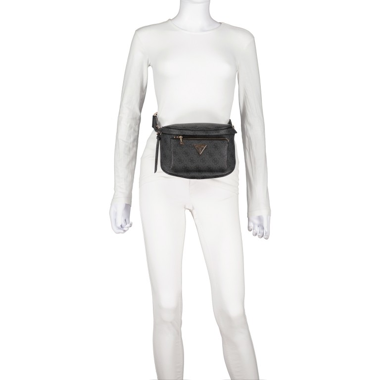 Umhängetasche Power Play Slingbag 4g-logo Coal, Farbe: anthrazit, Marke: Guess, EAN: 0190231814412, Abmessungen in cm: 22x16x11.5, Bild 5 von 7