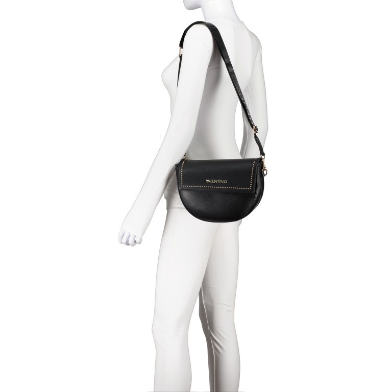 Umhängetasche Bigs Nero, Farbe: schwarz, Marke: Valentino Bags, EAN: 8054942440464, Abmessungen in cm: 24x17.5x8, Bild 4 von 5