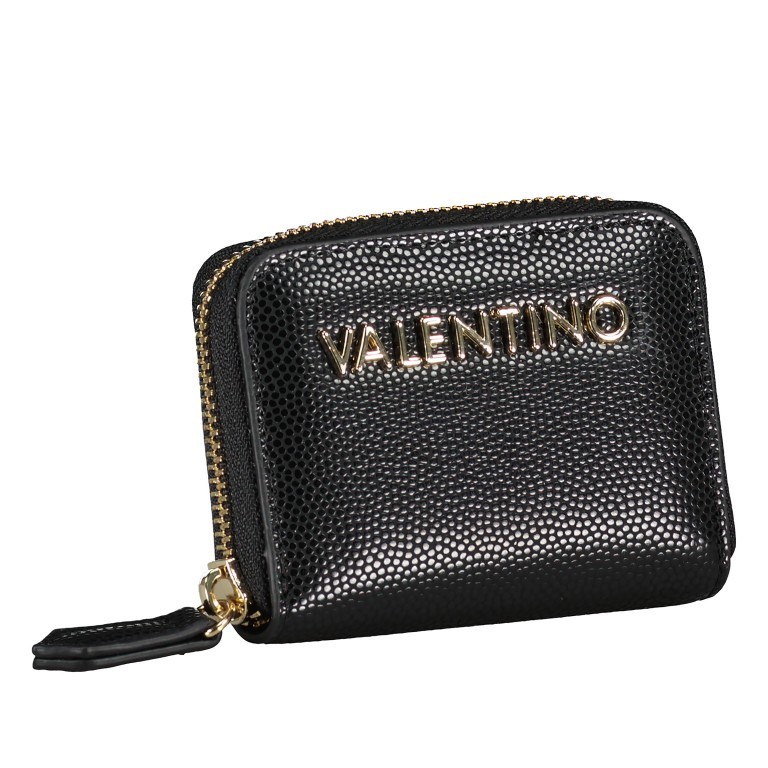 Geldbörse Divina Nero Gold, Farbe: schwarz, Marke: Valentino Bags, EAN: 8058043479897, Abmessungen in cm: 10x8x2, Bild 2 von 4