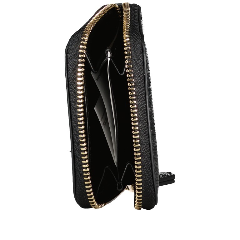Geldbörse Divina Nero Gold, Farbe: schwarz, Marke: Valentino Bags, EAN: 8058043479897, Abmessungen in cm: 10x8x2, Bild 4 von 4