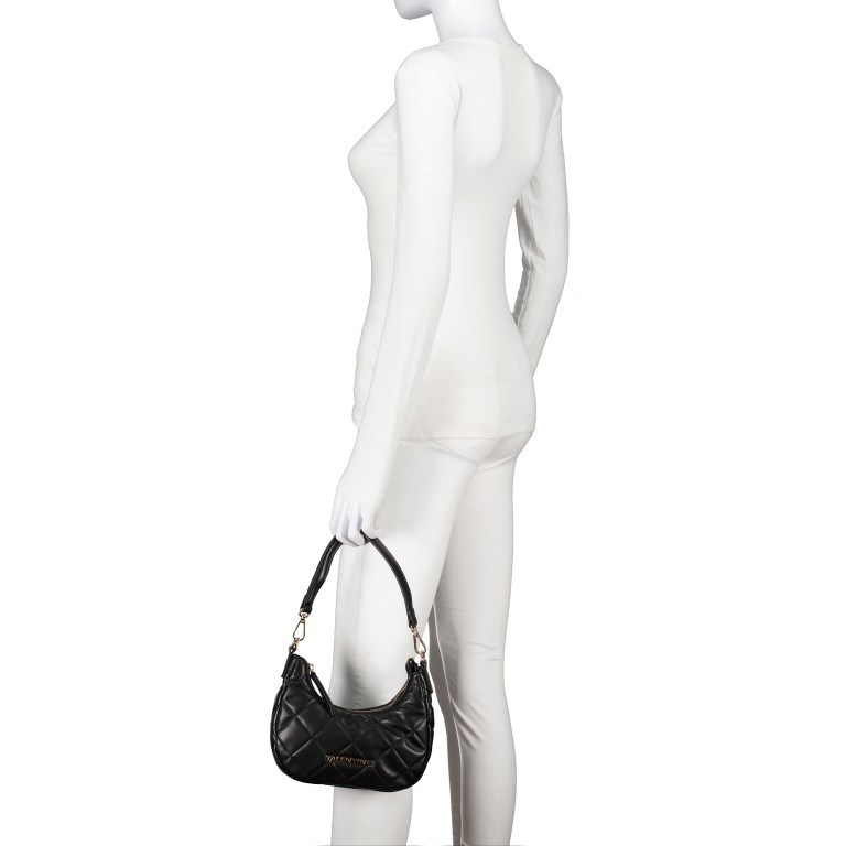 Beuteltasche Ocarina Relove Recycle Nero, Farbe: schwarz, Marke: Valentino Bags, EAN: 8054942228161, Abmessungen in cm: 22x17.5x7, Bild 4 von 8