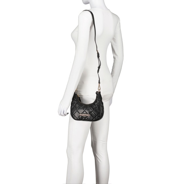 Beuteltasche Ocarina Relove Recycle Nero, Farbe: schwarz, Marke: Valentino Bags, EAN: 8054942228161, Abmessungen in cm: 22x17.5x7, Bild 6 von 8