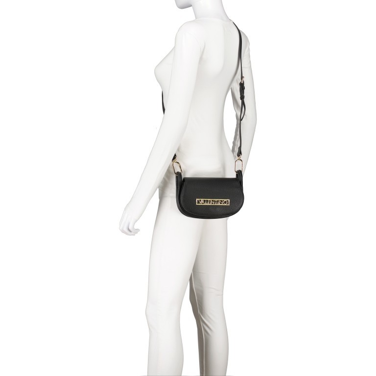 Umhängetasche Vinile Nero, Farbe: schwarz, Marke: Valentino Bags, EAN: 8054942429681, Abmessungen in cm: 21x13x7, Bild 7 von 8