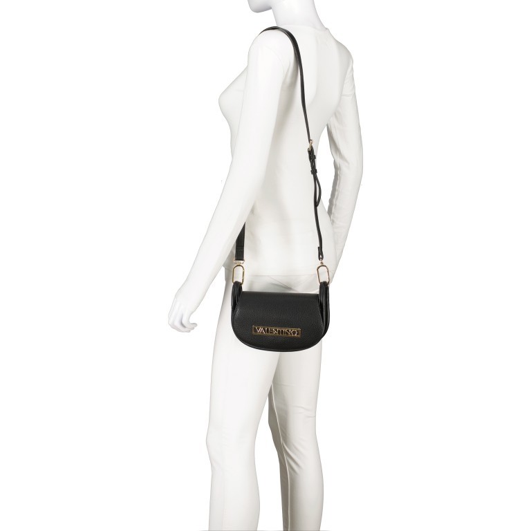Umhängetasche Vinile Nero, Farbe: schwarz, Marke: Valentino Bags, EAN: 8054942429681, Abmessungen in cm: 21x13x7, Bild 6 von 8