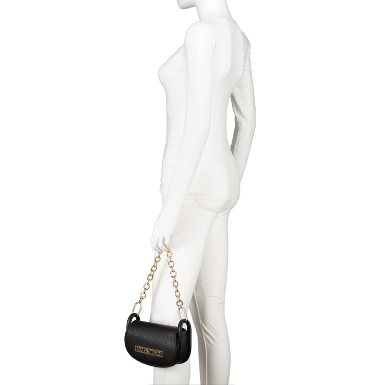 Umhängetasche Vinile Nero, Farbe: schwarz, Marke: Valentino Bags, EAN: 8054942429681, Abmessungen in cm: 21x13x7, Bild 4 von 8