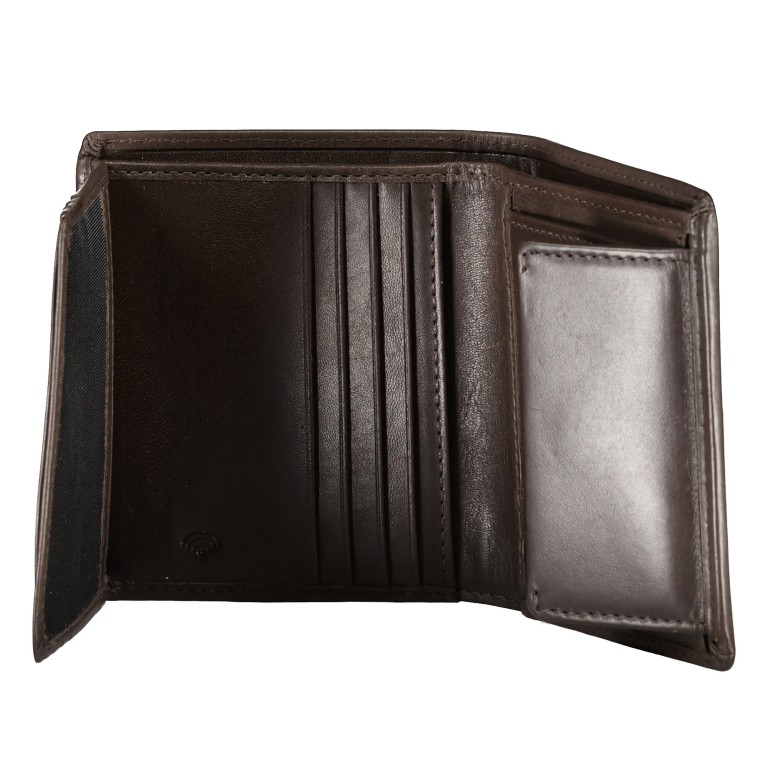 Geldbörse Oil pull up mit RFID-Schutz Brown, Farbe: braun, Marke: Hausfelder Manufaktur, EAN: 4065646020474, Abmessungen in cm: 9.5x10.7x2, Bild 5 von 5