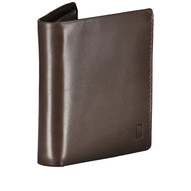 Geldbörse Oil pull up mit RFID-Schutz Brown, Farbe: braun, Marke: Hausfelder Manufaktur, EAN: 4065646020474, Abmessungen in cm: 9.5x10.7x2, Bild 2 von 5
