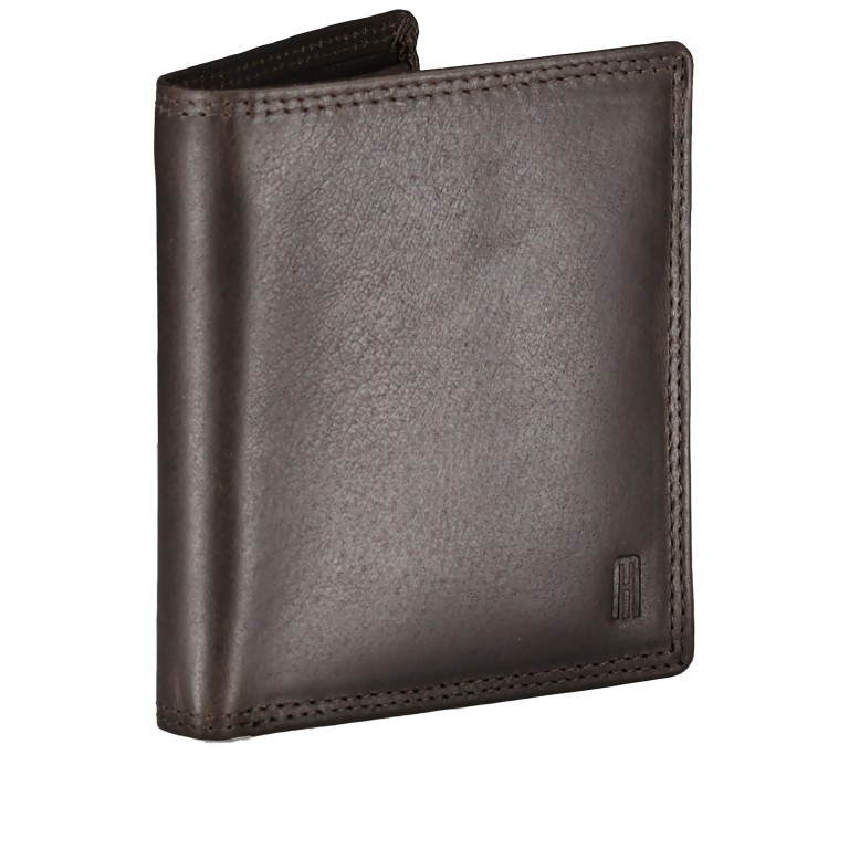Geldbörse Hunter mit RFID-Schutz Dark Brown, Farbe: braun, Marke: Hausfelder Manufaktur, EAN: 4065646019157, Abmessungen in cm: 9.5x10.7x2, Bild 2 von 5