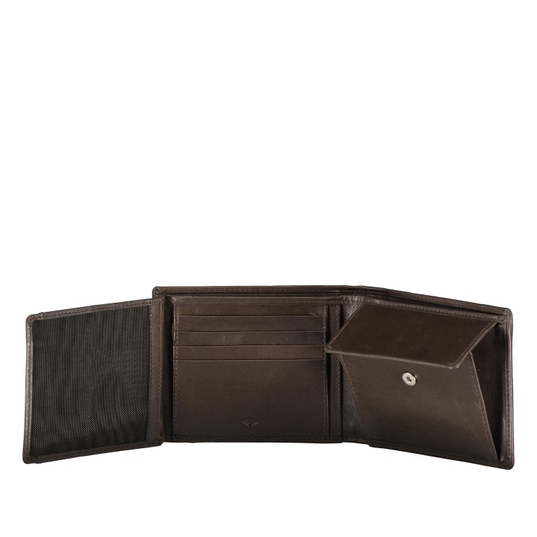 Geldbörse Oil pull up mit RFID-Schutz Brown, Farbe: braun, Marke: Hausfelder Manufaktur, EAN: 4065646019164, Abmessungen in cm: 12.5x9.7x2.5, Bild 5 von 5