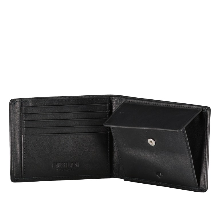 Geldbörse Nappa mit RFID-Schutz Black, Farbe: schwarz, Marke: Hausfelder Manufaktur, EAN: 4065646020498, Abmessungen in cm: 12x9.2x2.2, Bild 4 von 4
