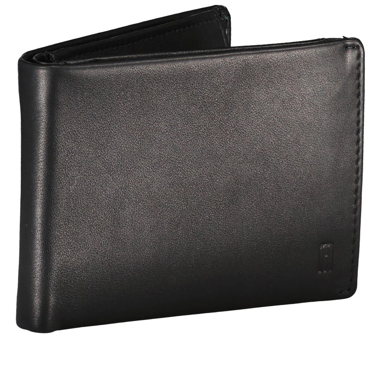 Geldbörse Nappa mit RFID-Schutz Black, Farbe: schwarz, Marke: Hausfelder Manufaktur, EAN: 4065646020498, Abmessungen in cm: 12x9.2x2.2, Bild 2 von 4