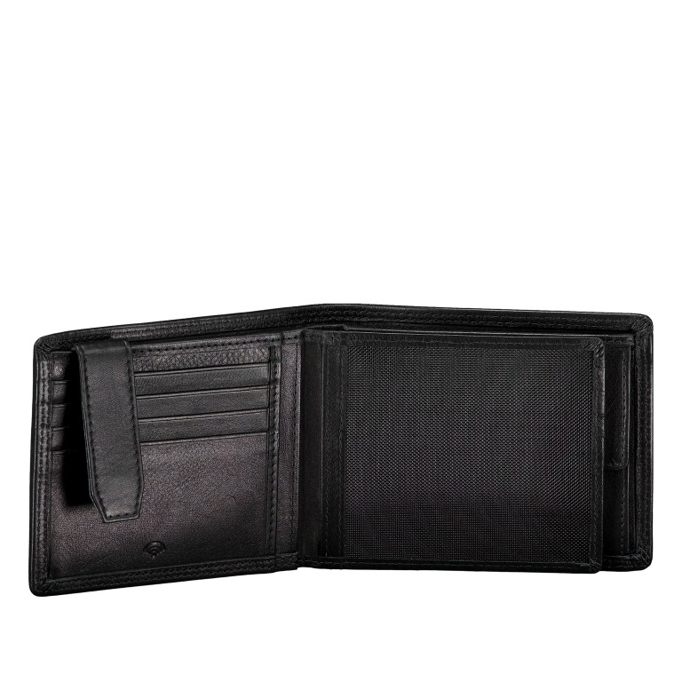 Geldbörse Nappa mit RFID-Schutz Black, Farbe: schwarz, Marke: Hausfelder Manufaktur, EAN: 4065646020511, Abmessungen in cm: 12x10x2, Bild 4 von 6