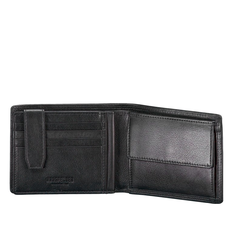 Geldbörse Nappa mit RFID-Schutz Black, Farbe: schwarz, Marke: Hausfelder Manufaktur, EAN: 4065646020511, Abmessungen in cm: 12x10x2, Bild 6 von 6