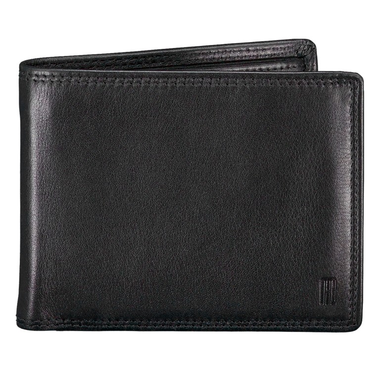 Geldbörse Nappa mit RFID-Schutz Black, Farbe: schwarz, Marke: Hausfelder Manufaktur, EAN: 4065646020511, Abmessungen in cm: 12x10x2, Bild 1 von 6