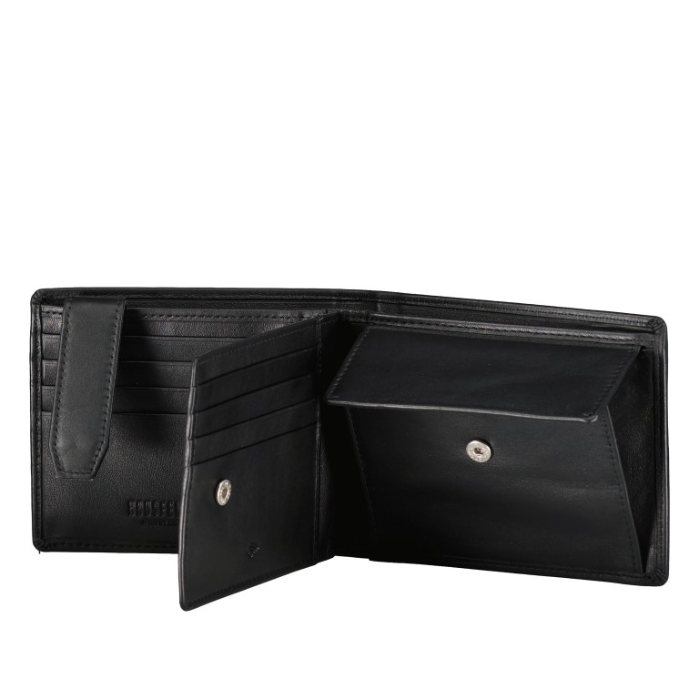 Geldbörse Nappa mit RFID-Schutz Black, Farbe: schwarz, Marke: Hausfelder Manufaktur, EAN: 4065646020511, Abmessungen in cm: 12x10x2, Bild 4 von 4