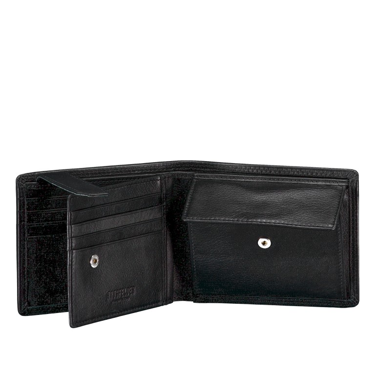 Geldbörse Nappa mit RFID-Schutz Black, Farbe: schwarz, Marke: Hausfelder Manufaktur, EAN: 4065646020511, Abmessungen in cm: 12x10x2, Bild 5 von 6