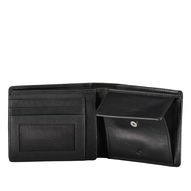 Geldbörse Nappa mit RFID-Schutz Black, Farbe: schwarz, Marke: Hausfelder Manufaktur, EAN: 4065646020528, Abmessungen in cm: 11.5x9.7x2, Bild 4 von 4