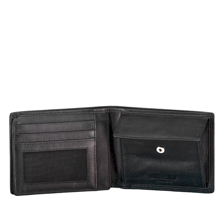 Geldbörse Nappa mit RFID-Schutz Black, Farbe: schwarz, Marke: Hausfelder Manufaktur, EAN: 4065646020528, Abmessungen in cm: 11.5x9.7x2, Bild 4 von 4