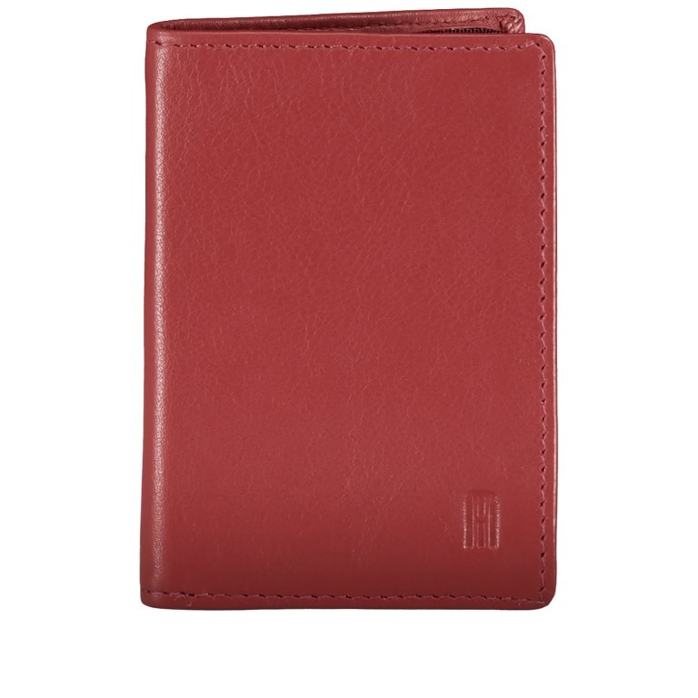 Karten-/Ausweisetui Nappa mit RFID-Schutz Red, Farbe: rot/weinrot, Marke: Hausfelder Manufaktur, EAN: 4065646019195, Abmessungen in cm: 7x10.2x1, Bild 1 von 4