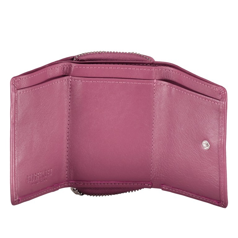 Geldbörse Nappa mit RFID-Schutz Pink, Farbe: flieder/lila, Marke: Hausfelder Manufaktur, EAN: 4065646019065, Abmessungen in cm: 10.5x8x2, Bild 4 von 5