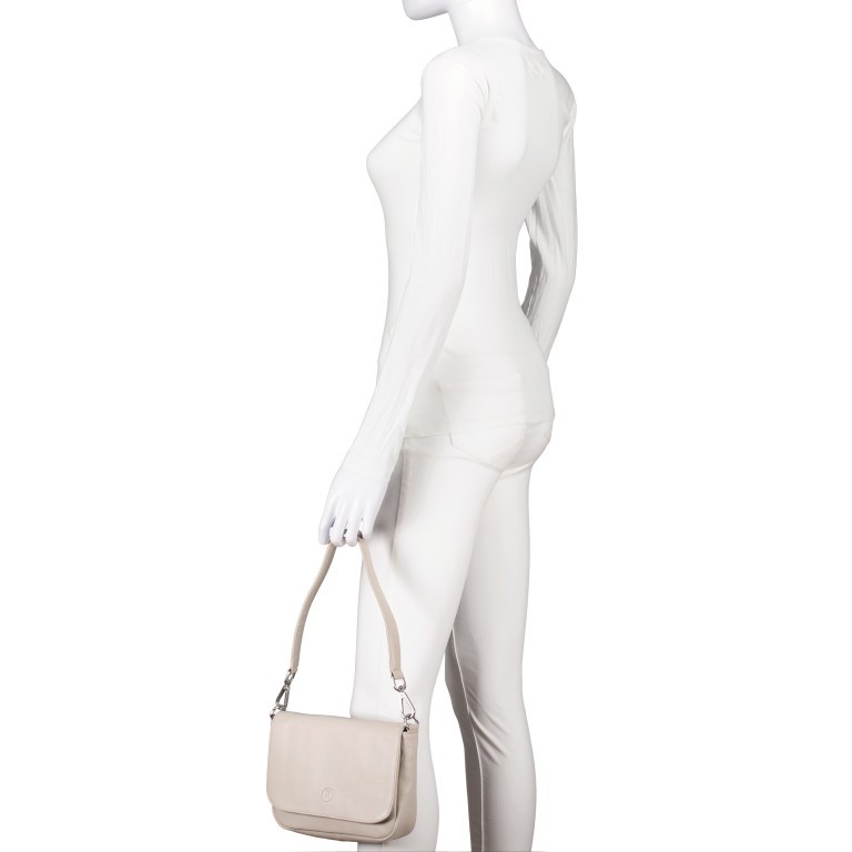 Umhängetasche Nappa Light Beige, Farbe: beige, Marke: Hausfelder Manufaktur, EAN: 4065646018686, Abmessungen in cm: 22x15.5x4.5, Bild 4 von 8
