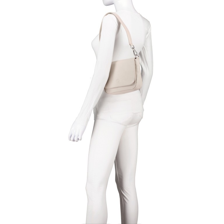 Umhängetasche Nappa Light Beige, Farbe: beige, Marke: Hausfelder Manufaktur, EAN: 4065646018686, Abmessungen in cm: 22x15.5x4.5, Bild 5 von 8