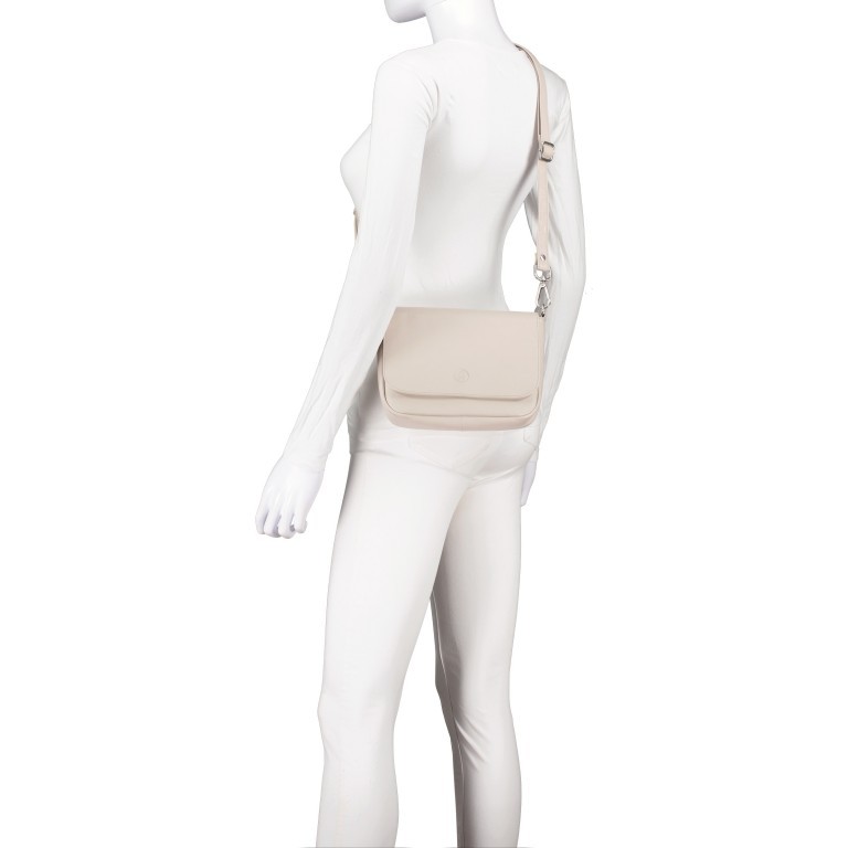 Umhängetasche Nappa Light Beige, Farbe: beige, Marke: Hausfelder Manufaktur, EAN: 4065646018686, Abmessungen in cm: 22x15.5x4.5, Bild 7 von 8