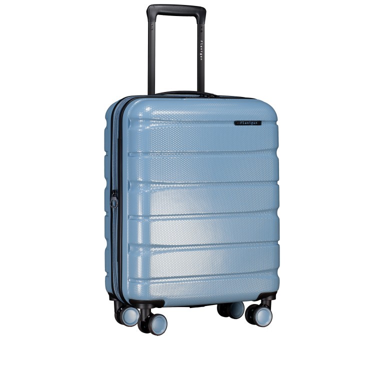 Koffer FLA13 erweiterbar Größe S Blue Stone, Farbe: blau/petrol, Marke: Flanigan, EAN: 4066727001436, Abmessungen in cm: 40x53x22, Bild 2 von 9