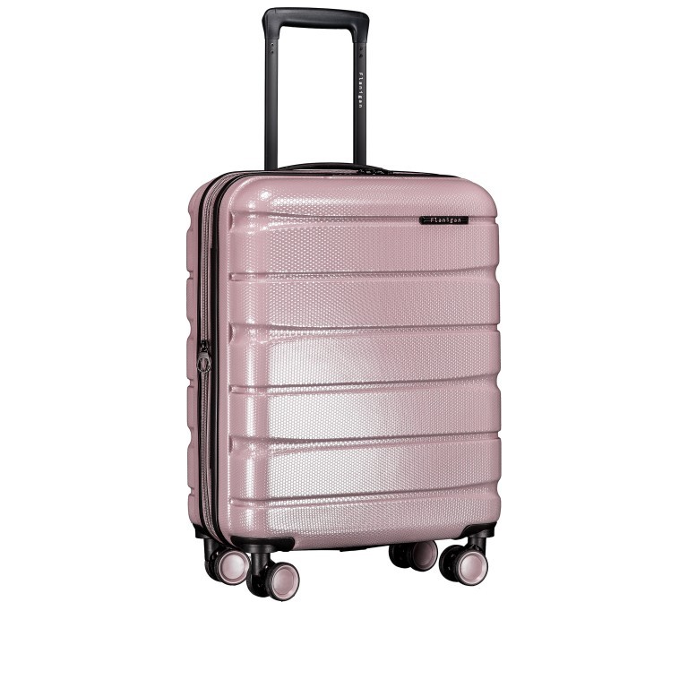Koffer FLA13 erweiterbar Größe S Shiny Rose, Farbe: rosa/pink, Marke: Flanigan, EAN: 4066727001498, Abmessungen in cm: 40x53x22, Bild 2 von 9