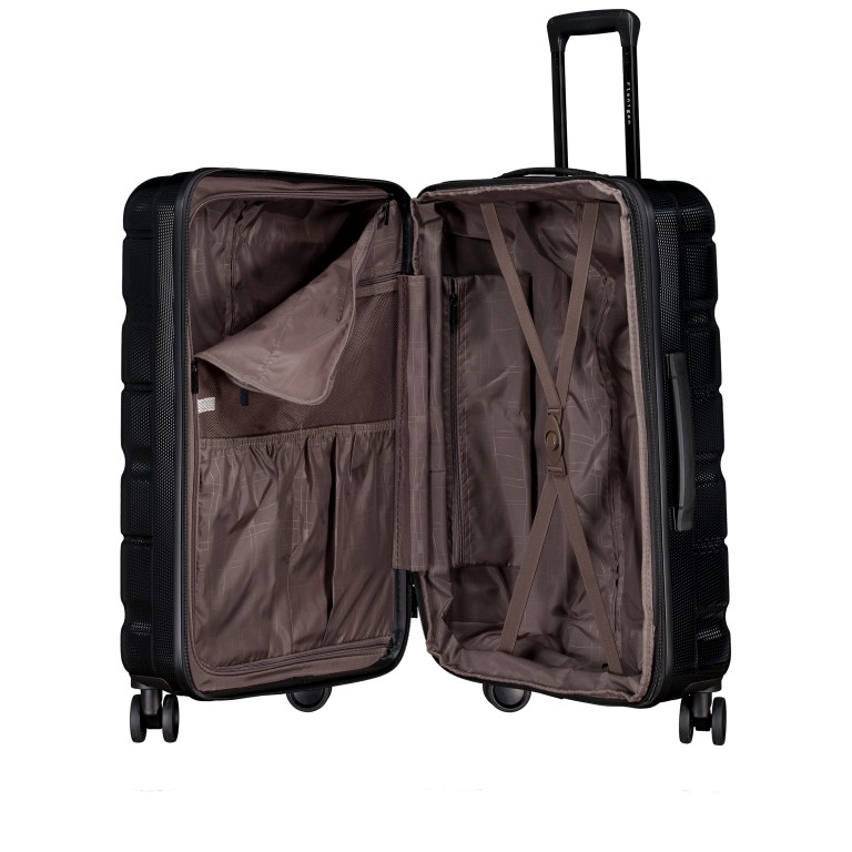 Koffer FLA13 erweiterbar Größe M Black, Farbe: schwarz, Marke: Flanigan, EAN: 4066727001412, Abmessungen in cm: 44.5x66x28, Bild 7 von 9