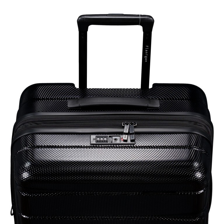 Koffer FLA13 erweiterbar Größe M Black, Farbe: schwarz, Marke: Flanigan, EAN: 4066727001412, Abmessungen in cm: 44.5x66x28, Bild 9 von 9