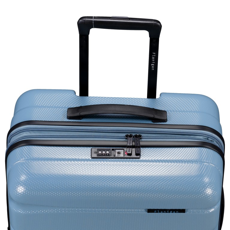 Koffer FLA13 erweiterbar Größe M Blue Stone, Farbe: blau/petrol, Marke: Flanigan, EAN: 4066727001443, Abmessungen in cm: 44.5x66x28, Bild 9 von 9