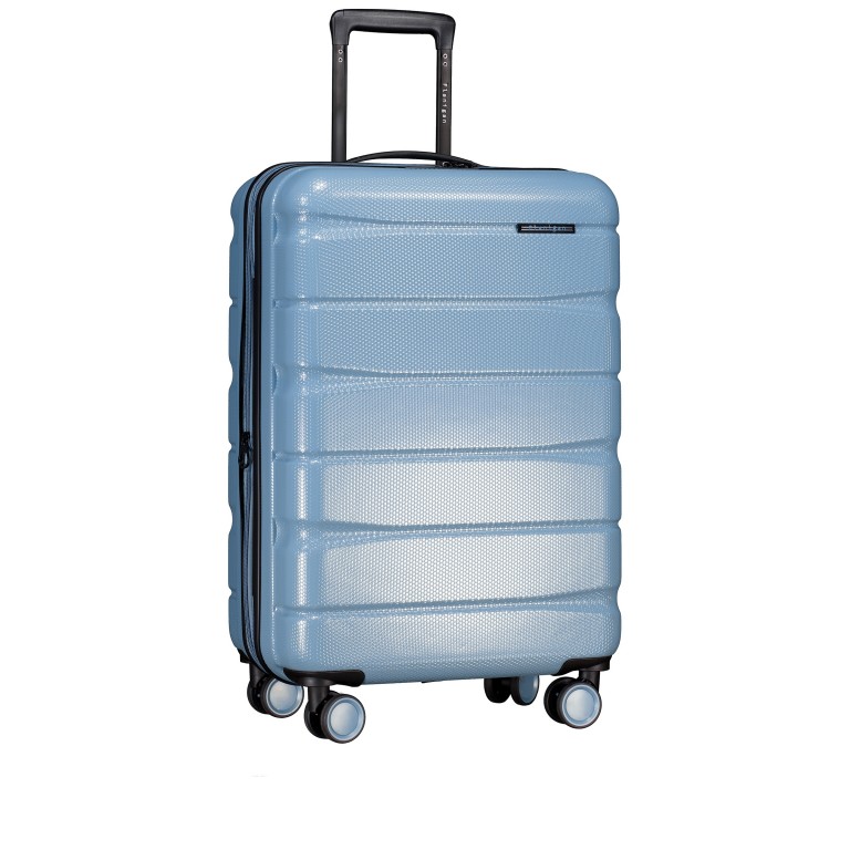 Koffer FLA13 erweiterbar Größe M Blue Stone, Farbe: blau/petrol, Marke: Flanigan, EAN: 4066727001443, Abmessungen in cm: 44.5x66x28, Bild 2 von 9