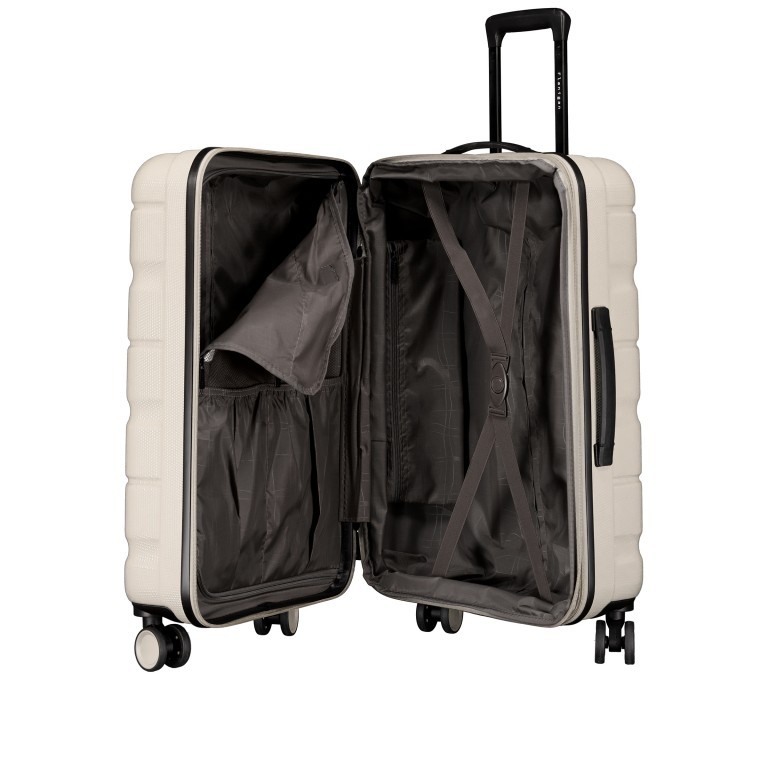Koffer FLA13 erweiterbar Größe M Light Beige, Farbe: beige, Marke: Flanigan, EAN: 4066727001474, Abmessungen in cm: 44.5x66x28, Bild 7 von 9
