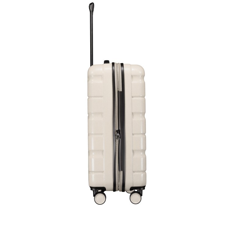 Koffer FLA13 erweiterbar Größe M Light Beige, Farbe: beige, Marke: Flanigan, EAN: 4066727001474, Abmessungen in cm: 44.5x66x28, Bild 3 von 9