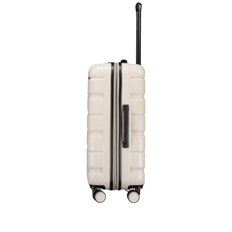Koffer FLA13 erweiterbar Größe M Light Beige, Farbe: beige, Marke: Flanigan, EAN: 4066727001474, Abmessungen in cm: 44.5x66x28, Bild 4 von 9