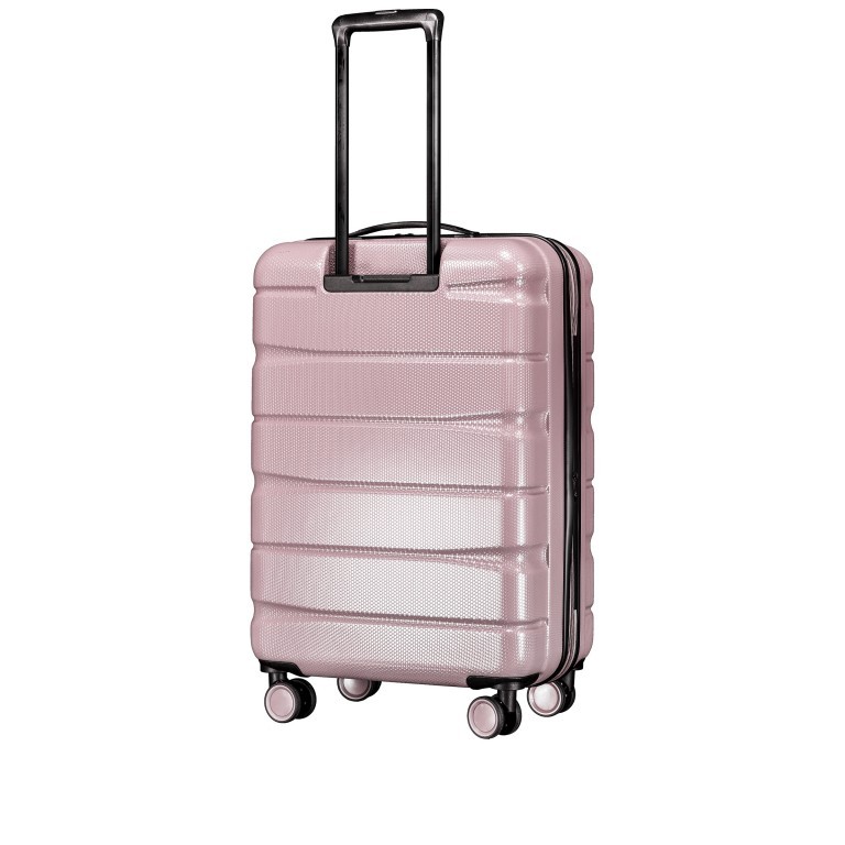 Koffer FLA13 erweiterbar Größe M Shiny Rose, Farbe: rosa/pink, Marke: Flanigan, EAN: 4066727001504, Abmessungen in cm: 44.5x66x28, Bild 6 von 9