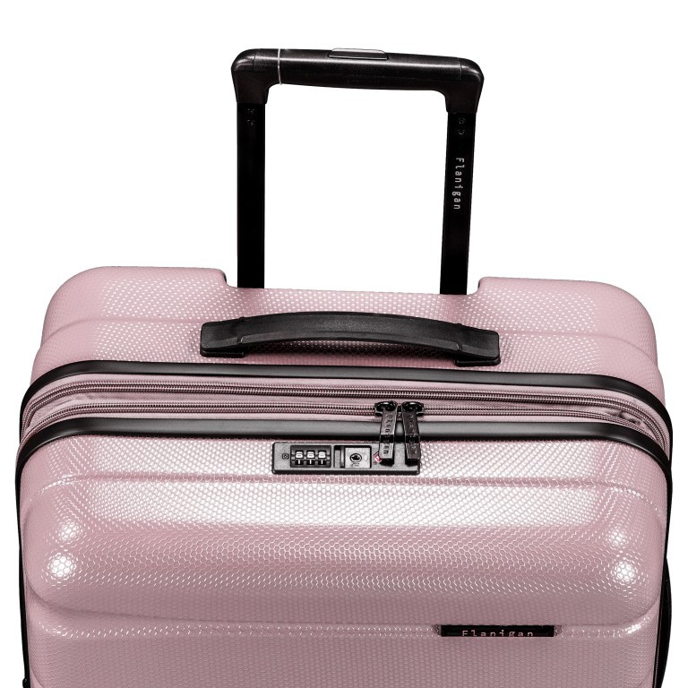 Koffer FLA13 erweiterbar Größe M Shiny Rose, Farbe: rosa/pink, Marke: Flanigan, EAN: 4066727001504, Abmessungen in cm: 44.5x66x28, Bild 9 von 9