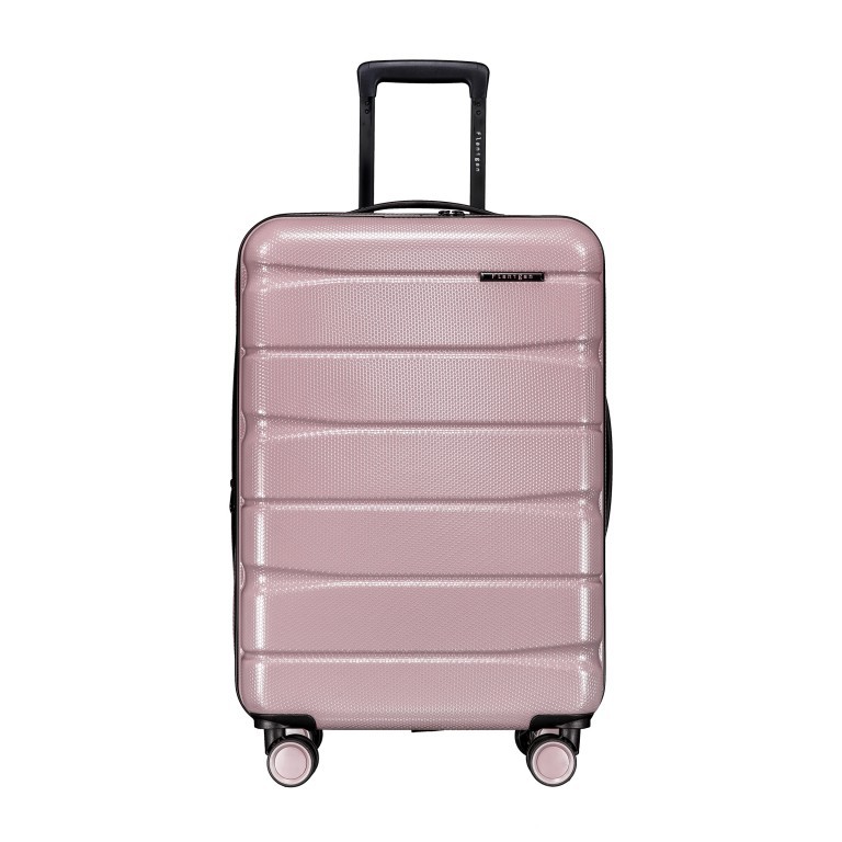Koffer FLA13 erweiterbar Größe M Shiny Rose, Farbe: rosa/pink, Marke: Flanigan, EAN: 4066727001504, Abmessungen in cm: 44.5x66x28, Bild 1 von 9