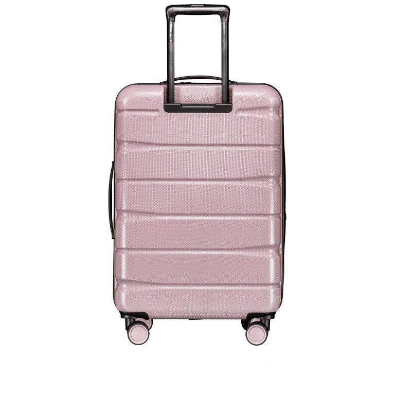Koffer FLA13 erweiterbar Größe M Shiny Rose, Farbe: rosa/pink, Marke: Flanigan, EAN: 4066727001504, Abmessungen in cm: 44.5x66x28, Bild 5 von 9