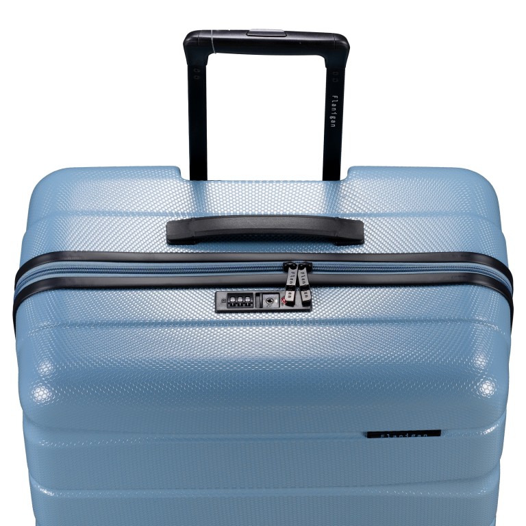 Koffer FLA13 Größe L Blue Stone, Farbe: blau/petrol, Marke: Flanigan, EAN: 4066727001450, Abmessungen in cm: 51x76x31, Bild 8 von 8