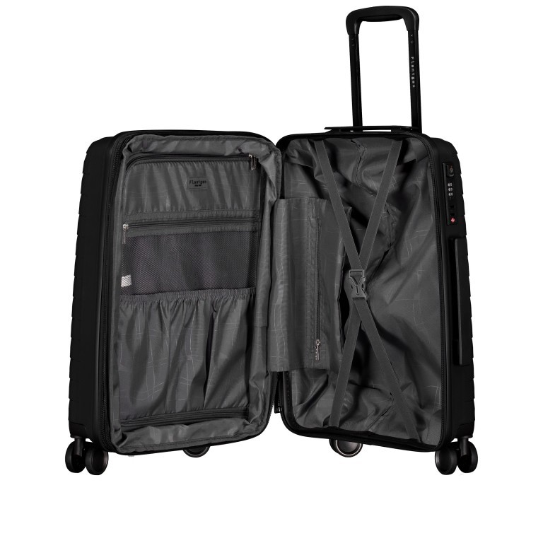 Koffer FLP15 erweiterbar Größe S Black, Farbe: schwarz, Marke: Flanigan, EAN: 4066727001641, Abmessungen in cm: 40x55x22, Bild 9 von 12