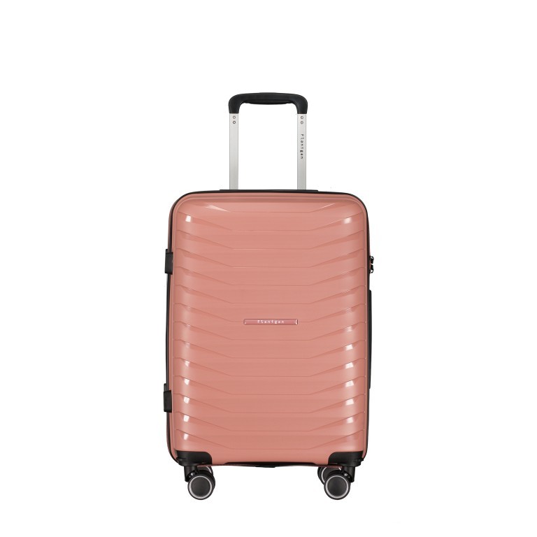 Koffer Größe S Rosegold, Farbe: rosa/pink, Marke: Flanigan, EAN: 4066727003447, Abmessungen in cm: 40x58x22, Bild 1 von 9