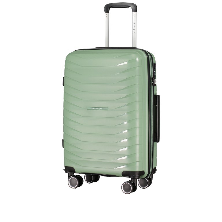 Koffer Größe S Light Green, Farbe: grün/oliv, Marke: Flanigan, EAN: 4066727003478, Abmessungen in cm: 40x58x22, Bild 2 von 9