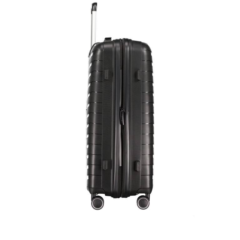 Koffer erweiterbar Größe M Black, Farbe: schwarz, Marke: Flanigan, EAN: 4066727003393, Abmessungen in cm: 45x69x25, Bild 5 von 10