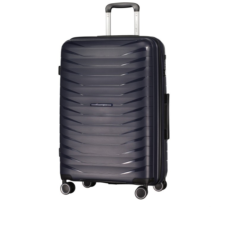 Koffer erweiterbar Größe M Dark Blue, Farbe: blau/petrol, Marke: Flanigan, EAN: 4066727003423, Abmessungen in cm: 45x69x25, Bild 2 von 10