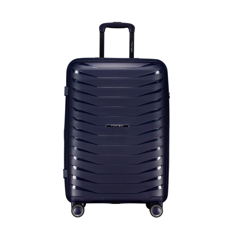 Koffer FLP15 erweiterbar Größe M Dark Blue, Farbe: blau/petrol, Marke: Flanigan, EAN: 4066727003423, Abmessungen in cm: 45x69x25, Bild 1 von 11