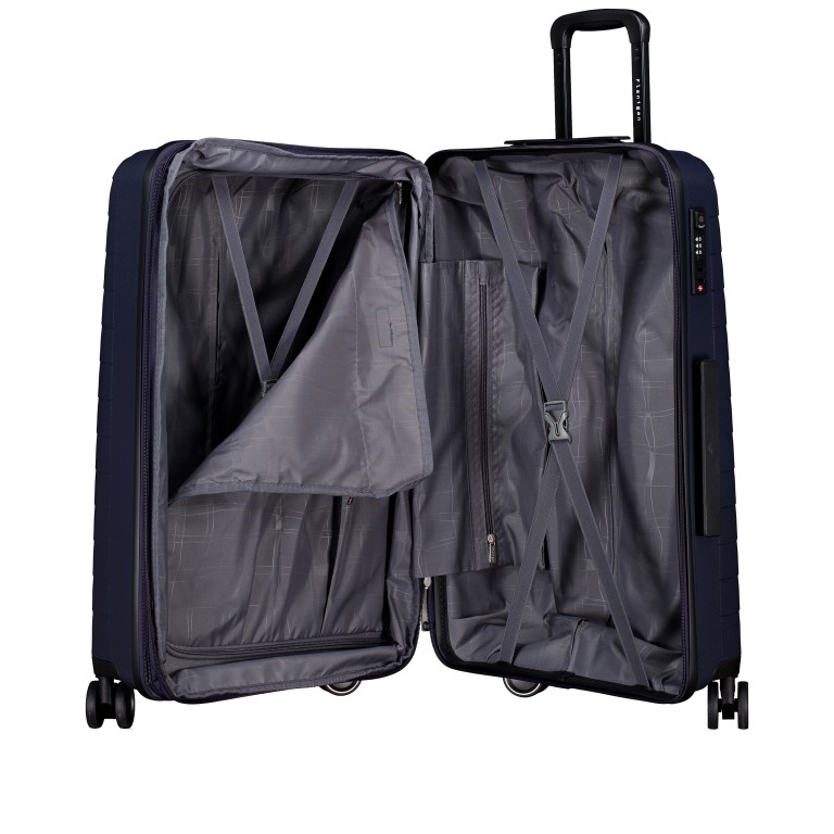Koffer FLP15 erweiterbar Größe M Dark Blue, Farbe: blau/petrol, Marke: Flanigan, EAN: 4066727003423, Abmessungen in cm: 45x69x25, Bild 10 von 11